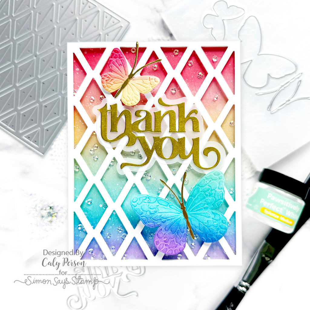 Simon Says Stamp Embellishment Mix Starbright 0625sb Thank You Card | color-code:ALT01