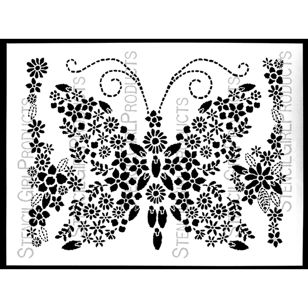 StencilGirl Butterfly Lace Stencil ll1096