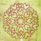 StencilGirl Circle of Love Stencil sa1013 yellow