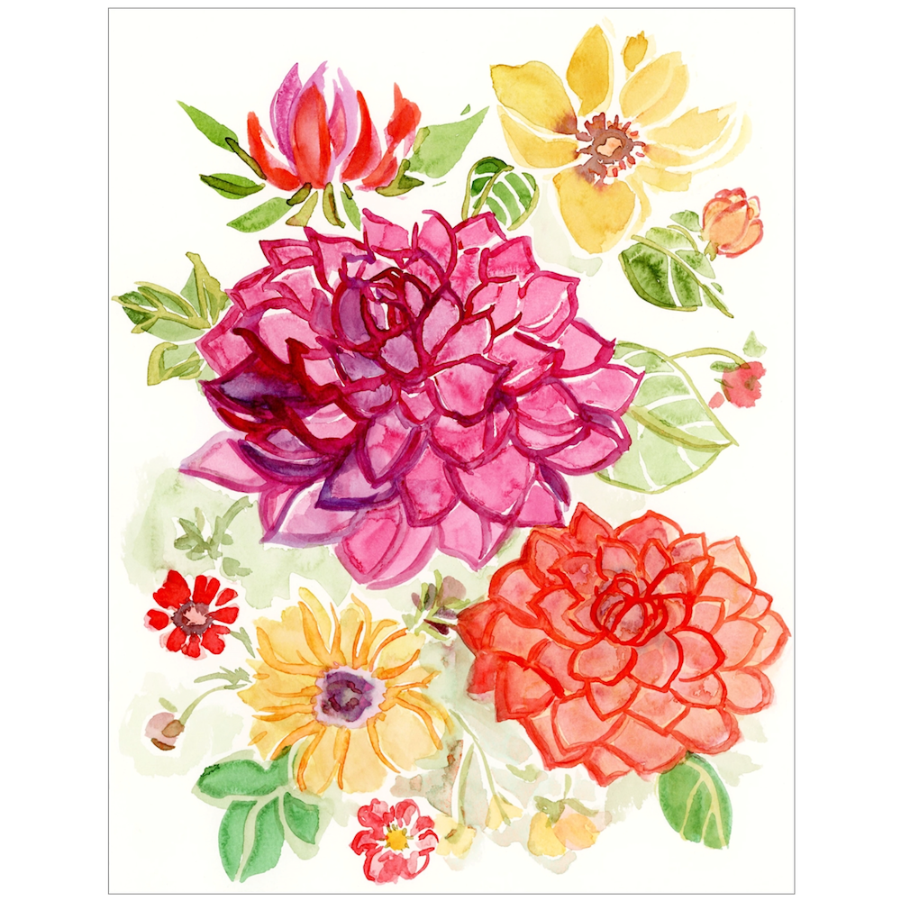 StencilGirl Dahlias Large Stencil ll1085 paint