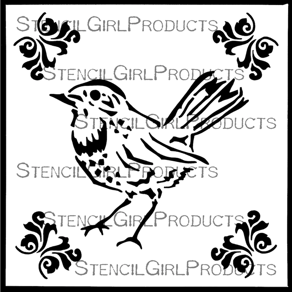 StencilGirl Evans Bird Stencil sa1022