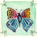 StencilGirl Evans Butterfly Stencil sa1023 green