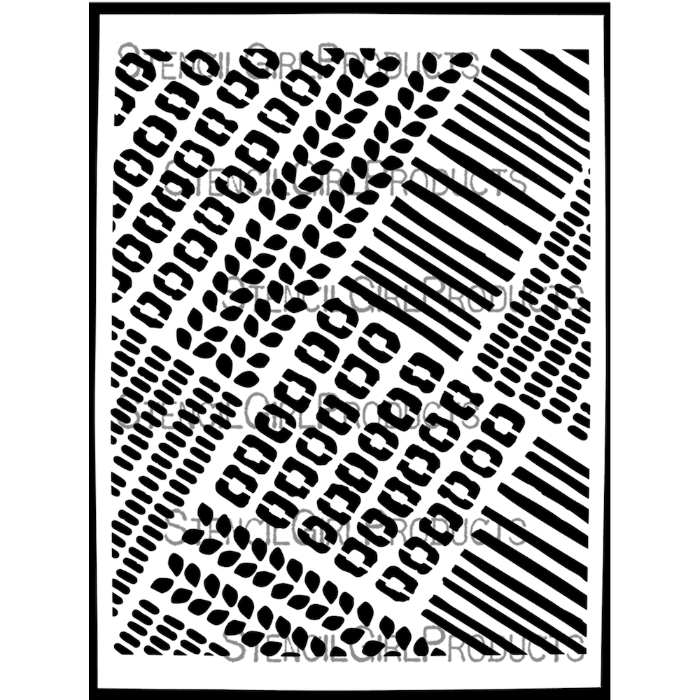 StencilGirl Fragments in Motion Stencil ll1070