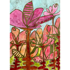 StencilGirl Imagined Florals Stencil ll1050 pink