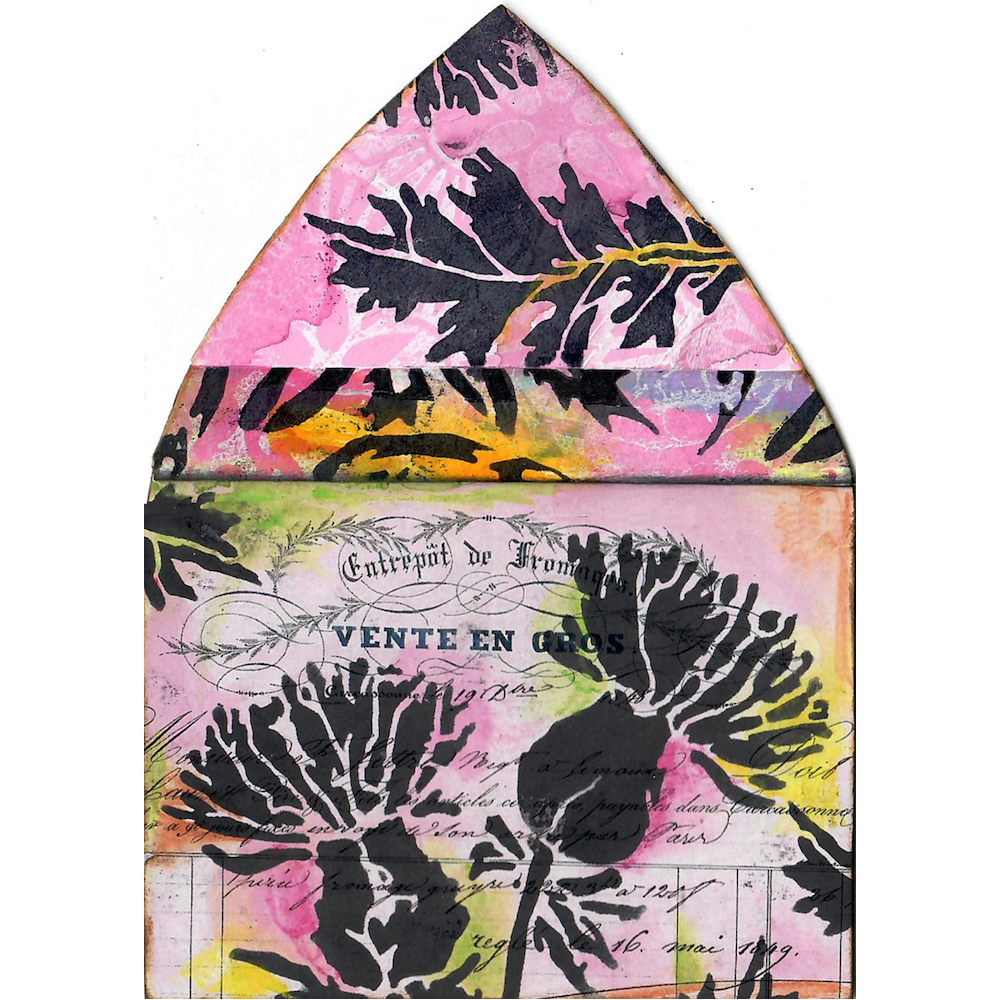 StencilGirl Milk Thistle Stencil sa1015 envelope 