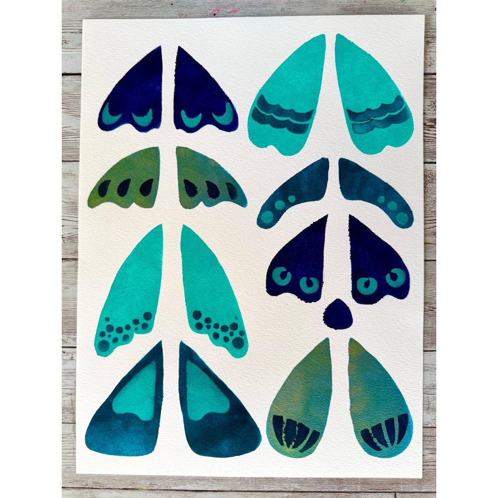 StencilGirl Moth Parts Stencil ll1047 wings