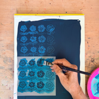 StencilGirl Stitched Garden Stencil sa1044 blue