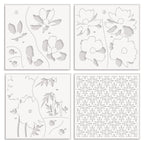 Altenew Build-A-Garden Sulfur Cosmos Clear Stamp, Stencil and Brush Set alt10216bn product image