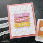 Simon Says Stamp Embossing Folder Stitched Flowers sf497 STAMPtember Birthday Card