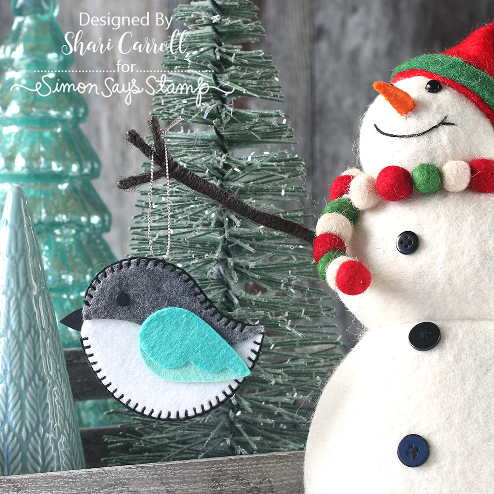 Simon Says Stamp Stitching Birdie Wafer Dies s1105 DieCember Holiday Ornament