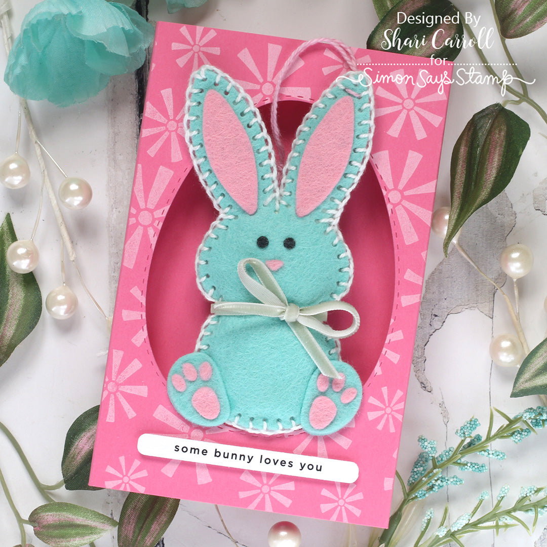 Simon Says Stamp Stitching Bunny Wafer Dies s1111 Beautiful Moments Felt Bunny Treat Holder | color-code:ALT05