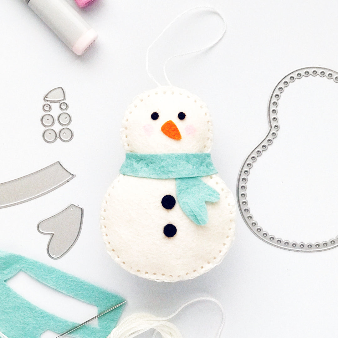 Simon Says Stamp Stitching Snowman Wafer Dies s1102 DieCember Ornament 