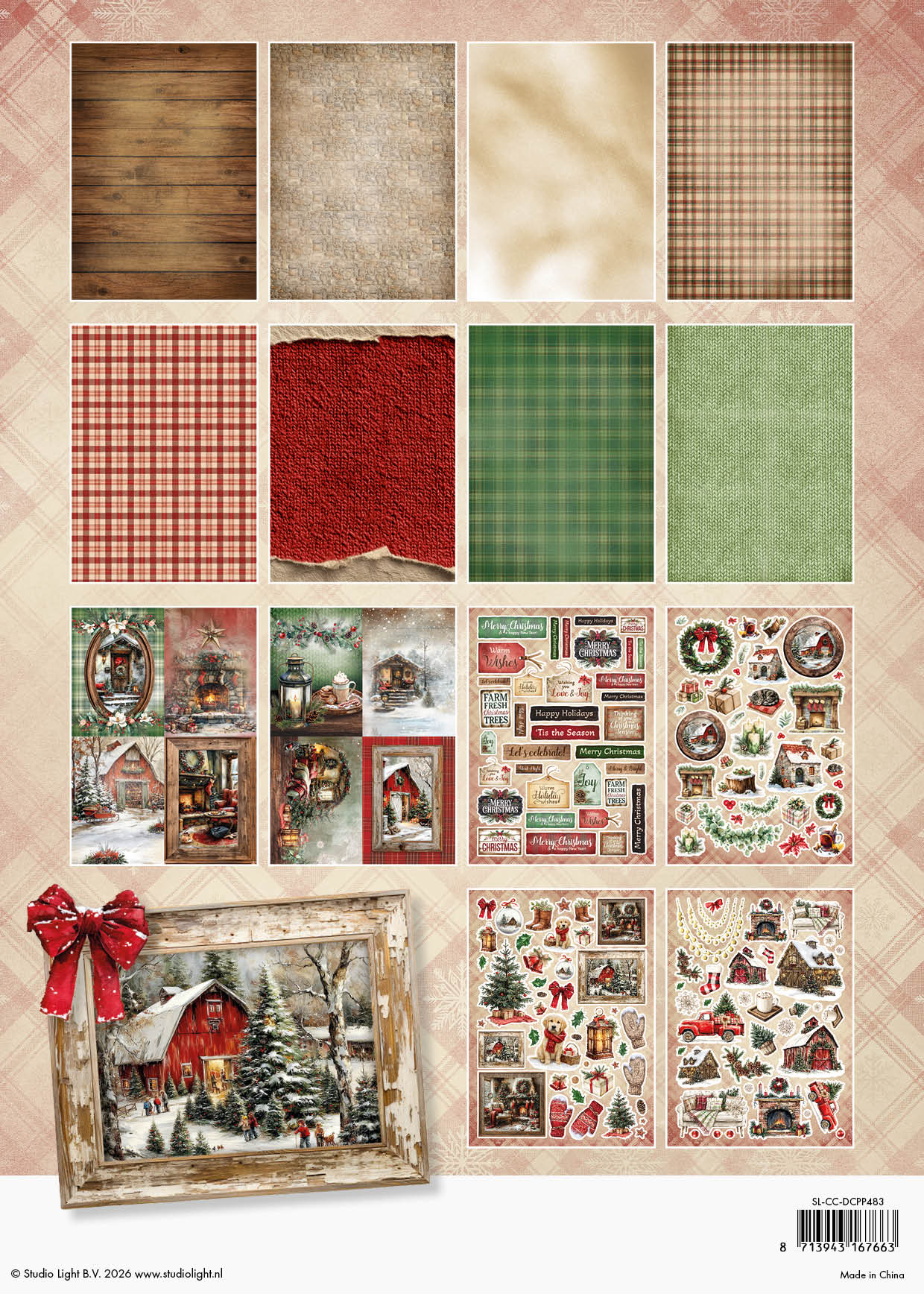 Studio Light Cottage Christmas Die-Cut Paper Pad sl-cc-dcpp483 cardstock