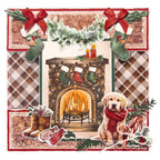 Studio Light Cottage Christmas Die-Cut Paper Pad sl-cc-dcpp483 fireplace with stockings snow gloves red ribbon card