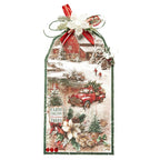 Studio Light Cottage Christmas Die-Cut Paper Pad sl-cc-dcpp485 red barn ribbon with flower red truck with tree card