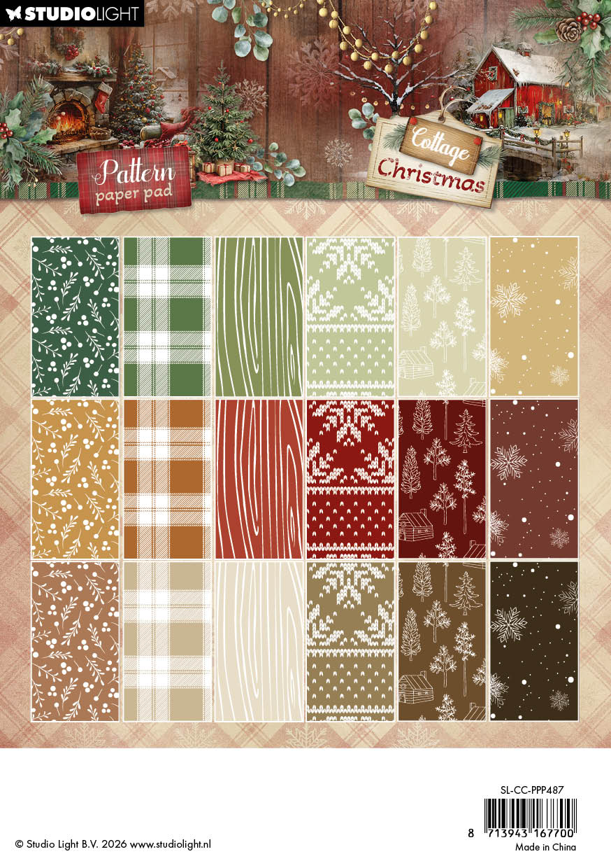 Studio Light Cottage Christmas Pattern Paper Pad sl-cc-ppp487 cardstock
