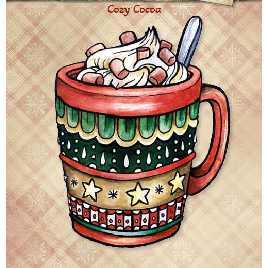 Studio Light Cozy Cocoa Cottage Christmas Clear Stamps sl-cc-stamp956 marsh mellows spoon stars