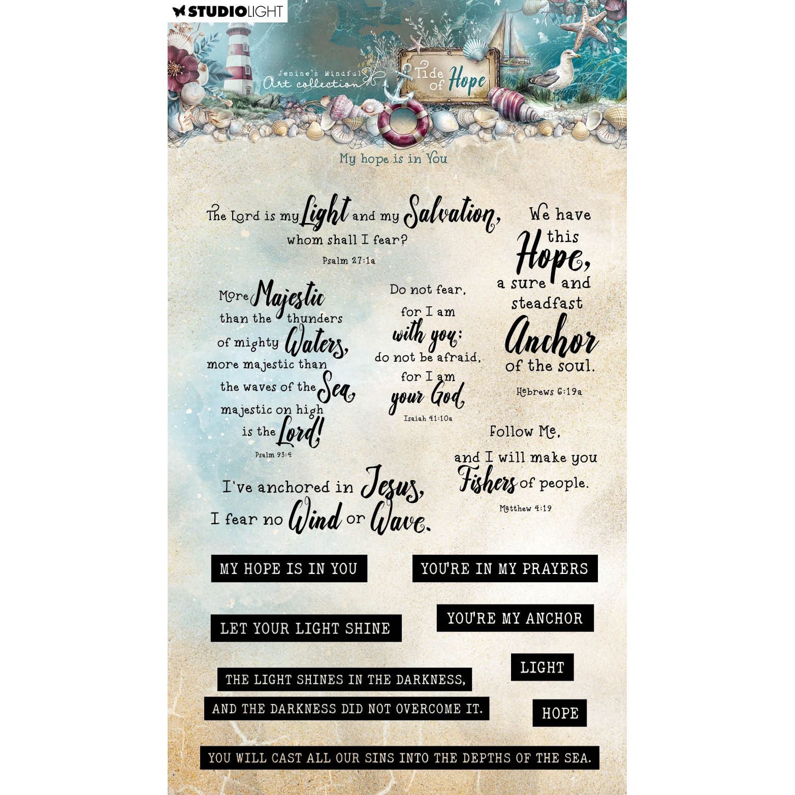 Studio Light My Hope Is In You Tide of Hope Clear Stamps jma-th-stamp934