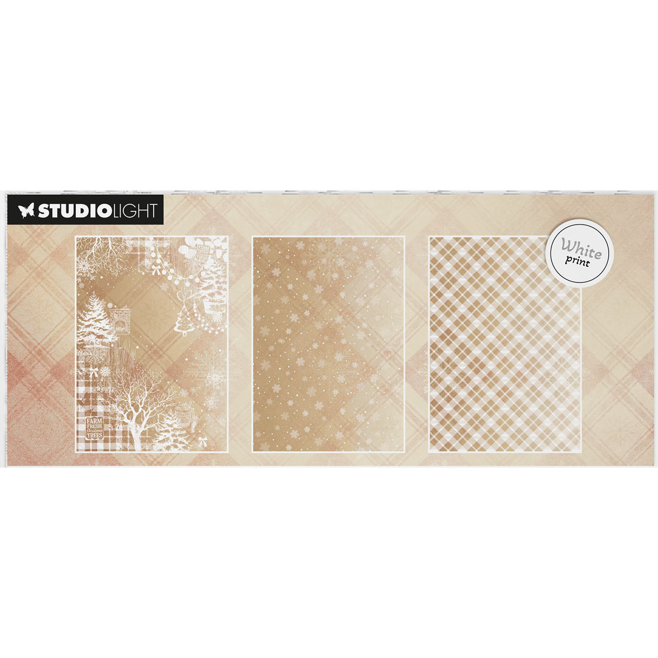 Studio Light Plaid and Snow Cottage Christmas Acetate Sheets sl-cc-acs23 patterns