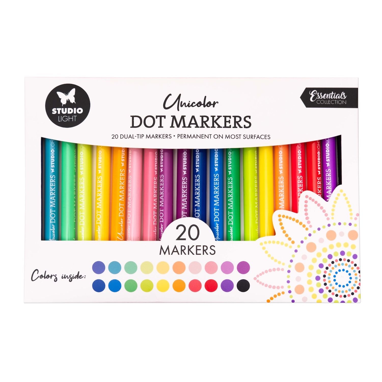 Studio Light Unicolor Dot Markers sl-co-mark63