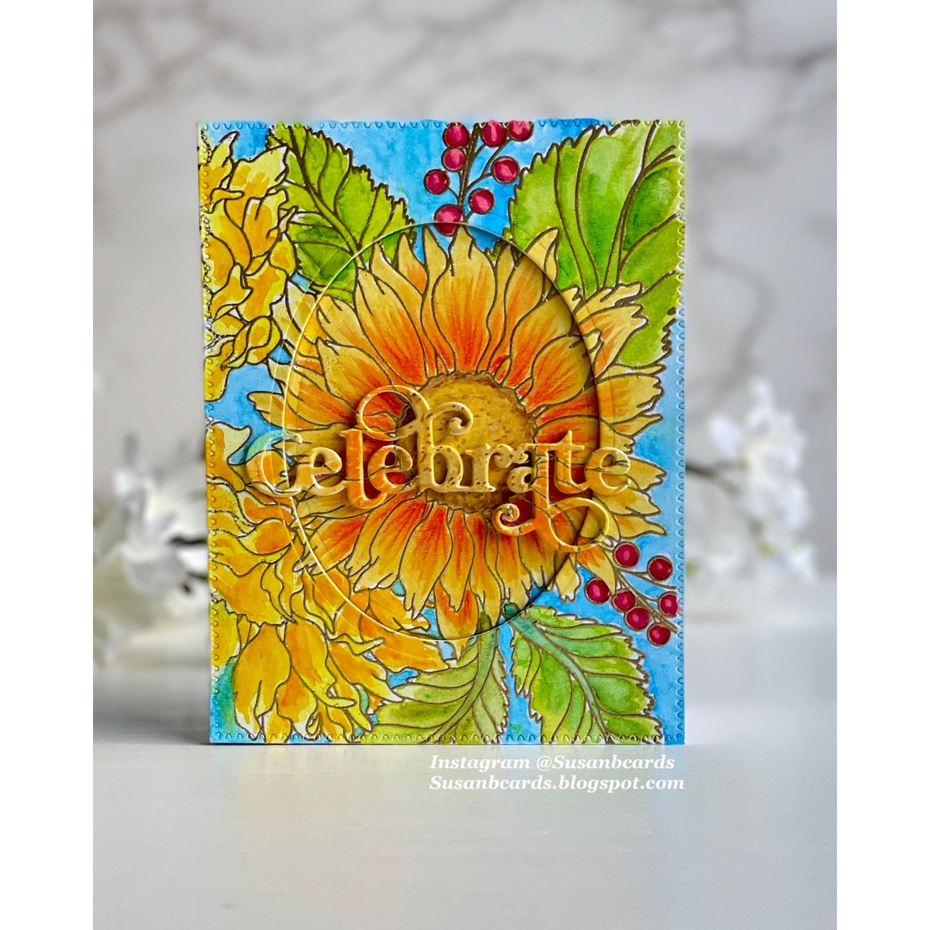 Simon Says Clear Stamp Sunflower Dreams 1294ss STAMPtember Celebrate Card