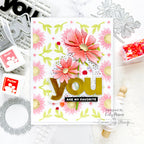 Simon Says Stamp Stencils Sunflower Pattern 1044st Cheering for You Love Card | color-code:ALT05