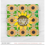 Simon Says Stamp Stencils Sunflower Pattern 1044st Cheering for You Love Card | color-code:ALT06