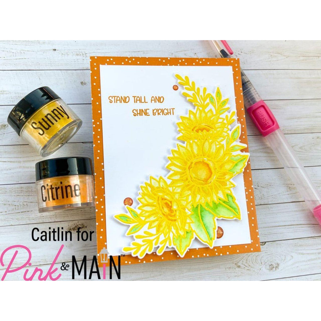 Pink and Main Water Gems Sparkling Watercolors Set 1 PME095 Sunflowers