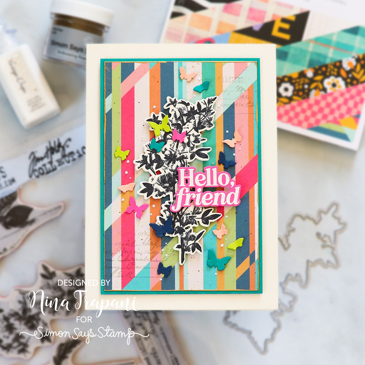 Simon Says Clear Stamps Sunshine and Smiles 3061ssc Sunny Vibes Friend Card