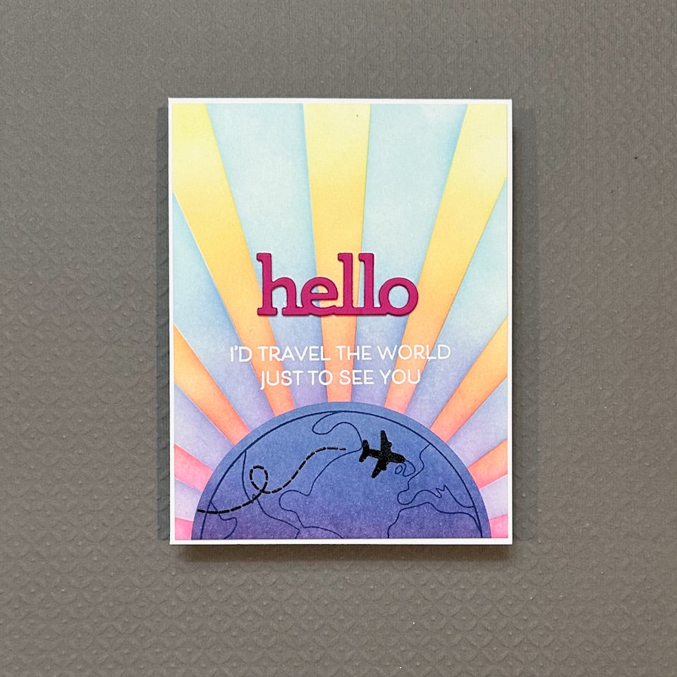 Simon Says Stamp Stencils Sunshine 1035st Sunny Vibes Hello Card | color-code:ALT03