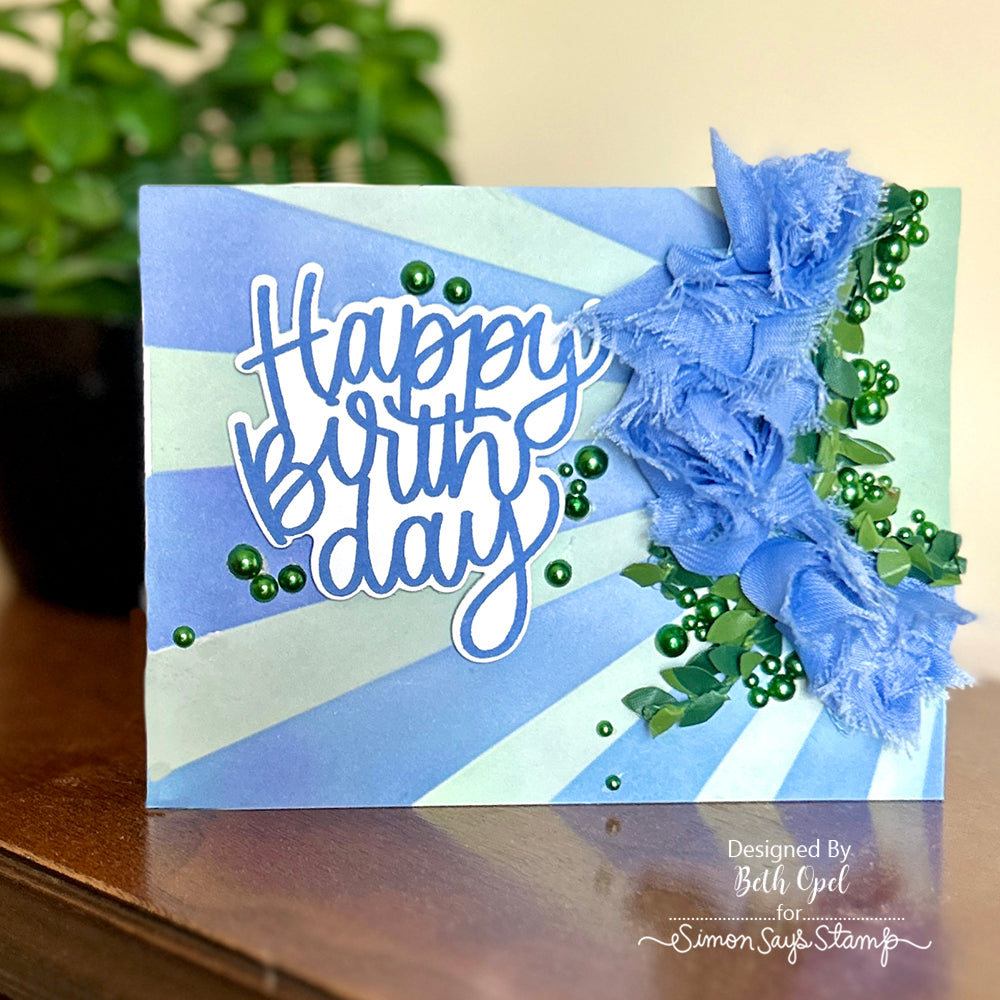 Simon Says Stamp Stencils Sunshine 1035st Sunny Vibes Birthday Card