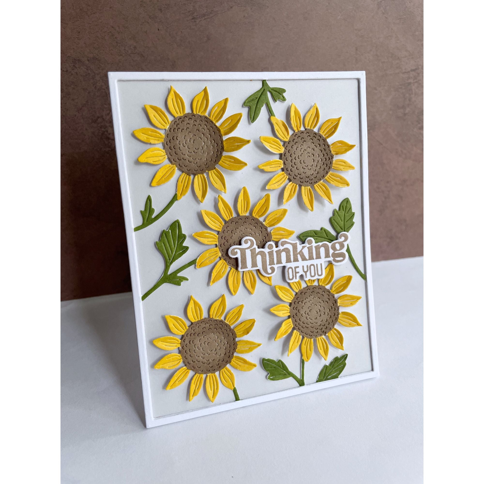 Simon Says Stamp Super Sunflower Plate Wafer Die s843 Just A Note Thinking of You Card | color-code:ALT05