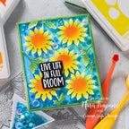 Simon Says Stamp Super Sunflower Plate Wafer Die s843 Just A Note Encouragement Card | color-code:ALT01