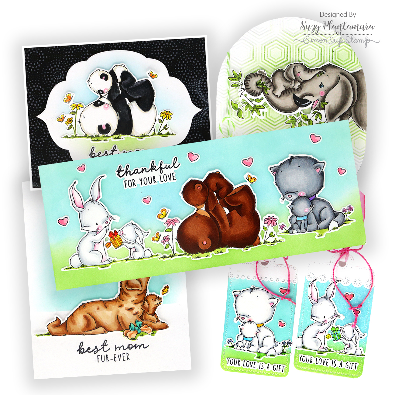 Simon Says Stamp Love You Mama Wafer Dies 1299sdc You Are My Favorite Critter Card | color-code:ALT03