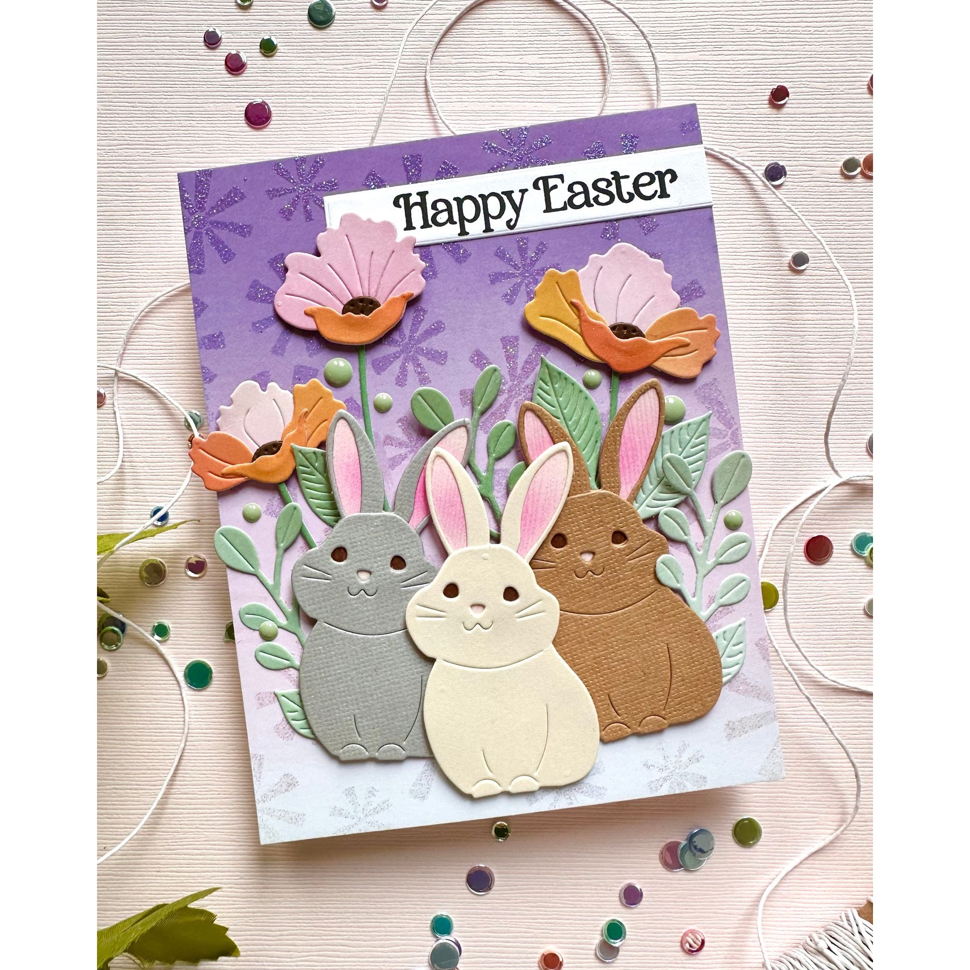 Simon Says Stamp Sweet Bunny Wafer Dies s1100 Beautiful Moments Easter Card