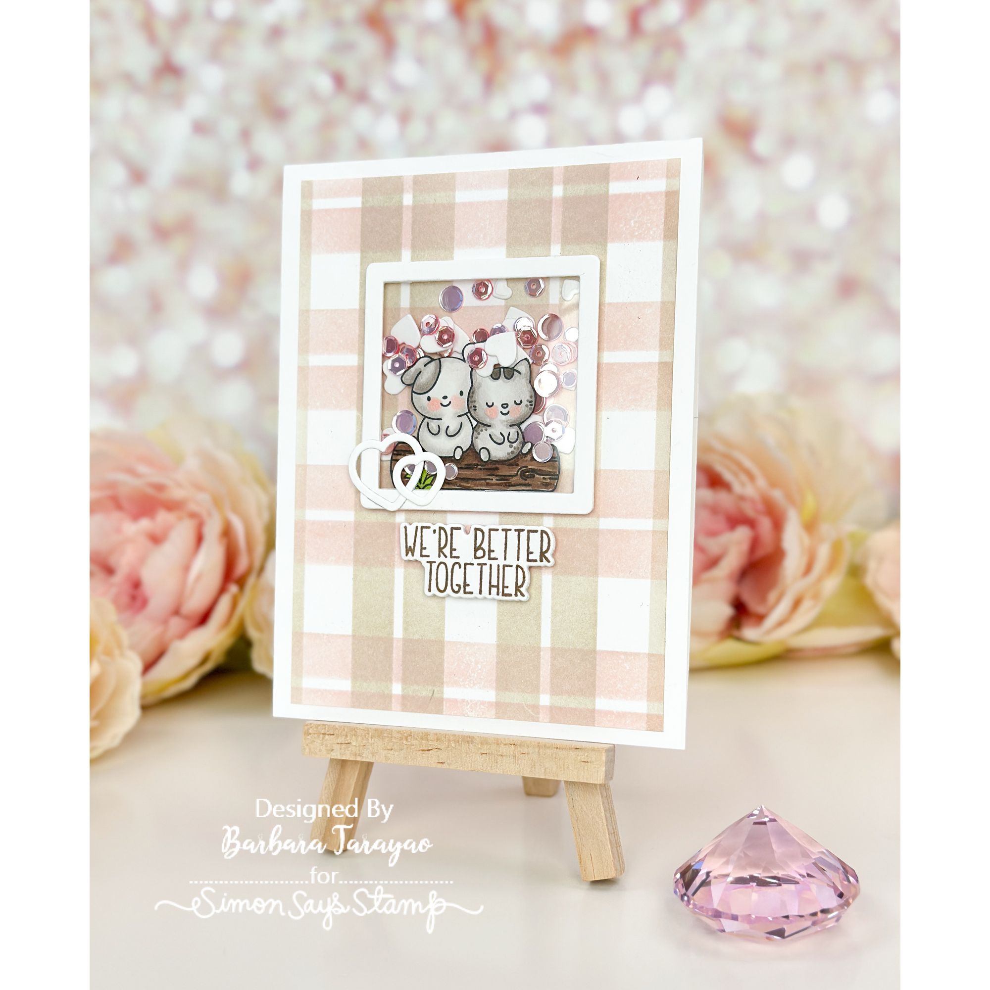 Simon Says Clear Stamps Sweet Friendship 3303ssc Heart to Heart Friend Card | color-code:ALT02