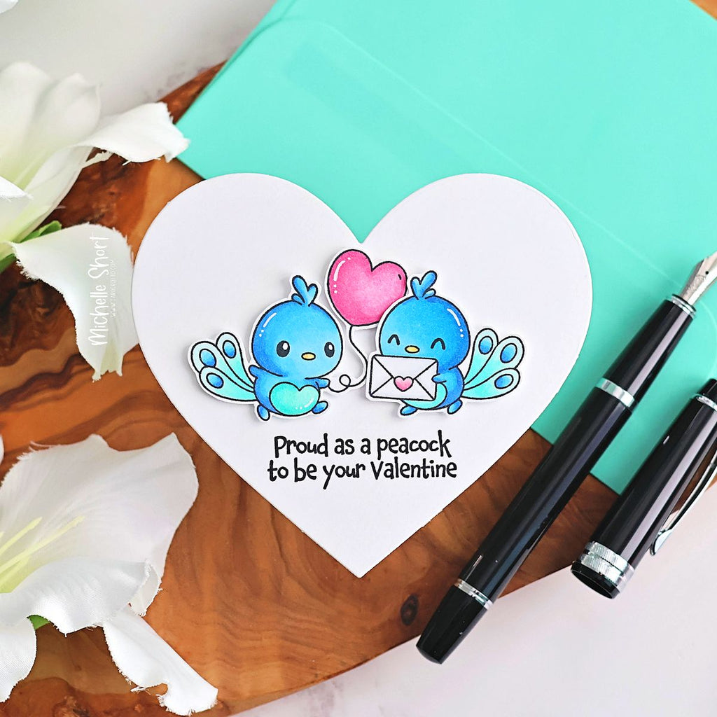 Simon Says Stamps and Dies Sweet Peacock set1145sp Heart to Heart Valentine's Day Card | color-code:ALT01
