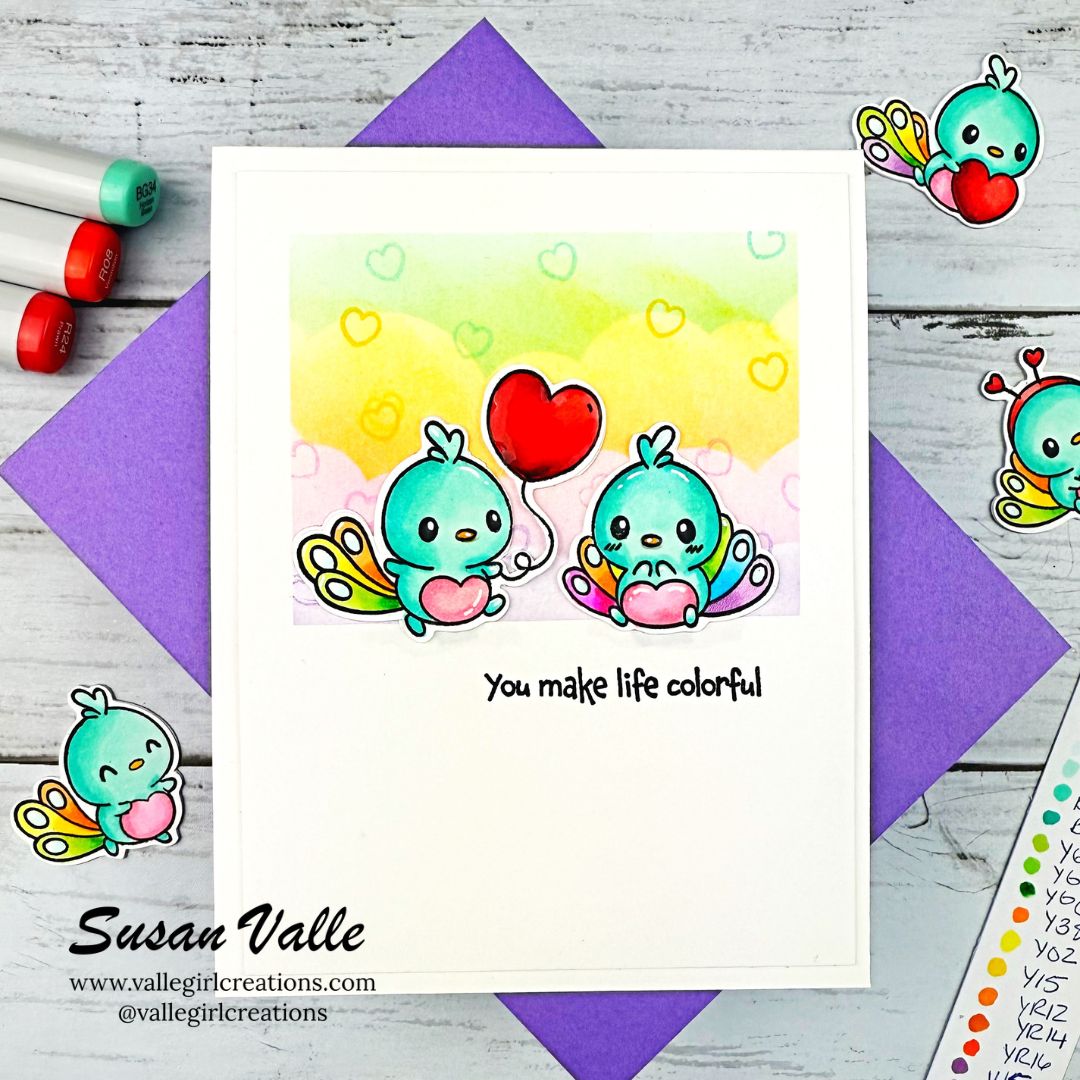 Simon Says Stamps and Dies Sweet Peacock set1145sp Heart to Heart