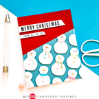 Simon Says Stamp Embossing Folder and Cutting Die Sweet Snowmen sfd573 DieCember Holiday Card