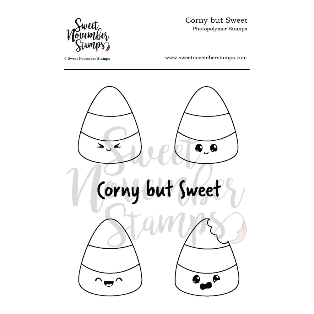 Sweet November Stamps Corny but Sweet Clear Stamp Set sns-hw-cs-24