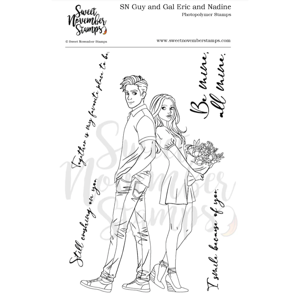 Sweet November Stamps Eric and Nadine Clear Stamp Set sns-sn-en-26