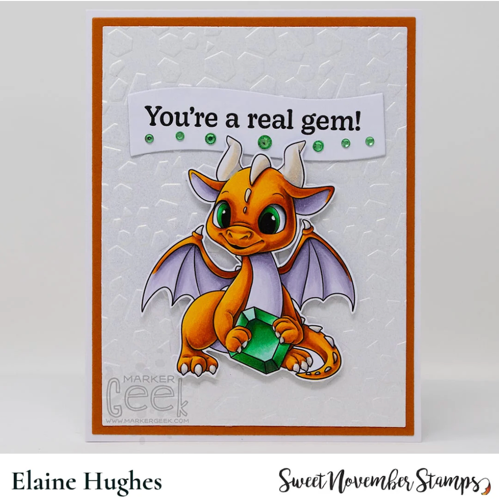 Sweet November Stamps May Emerald Dragon Clear Stamp Set sns-me-dg-25 elaine