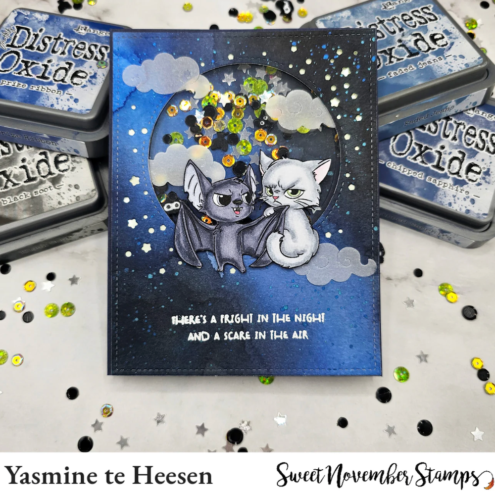 Sweet November Stamps Midnight and Luna Clear Stamp Set sns-ml-hw-25 scare