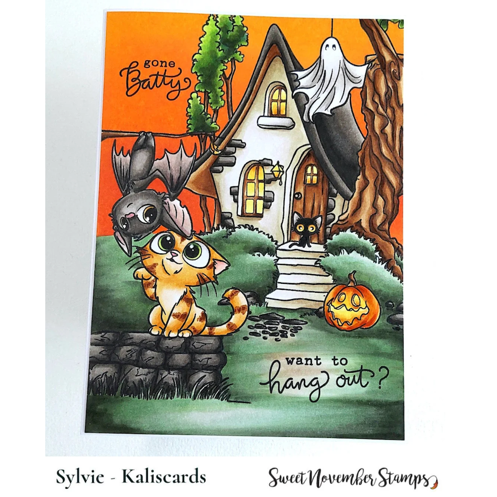 Sweet November Stamps Midnight and Luna Clear Stamp Set sns-ml-hw-25 sylvie