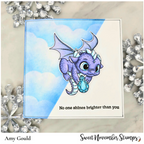 Sweet November Stamps November Topaz Dragon Clear Stamp Set sns-nt-dr-25 shines