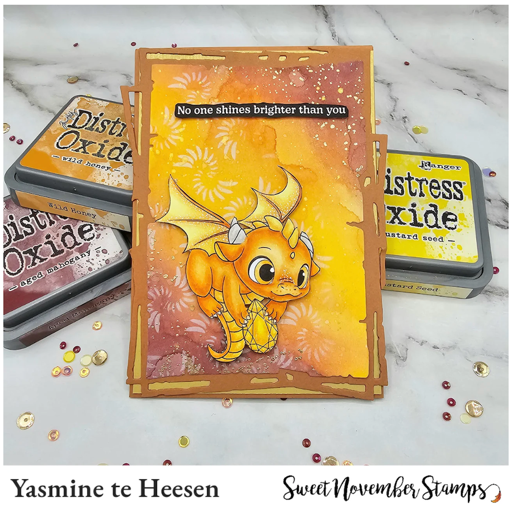 Sweet November Stamps November Topaz Dragon Clear Stamp Set sns-nt-dr-25 yasmine