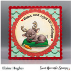 Sweet November Stamps Off Duty Santa and Reindeer Clear Stamp Set sns-od-wn-25 nap