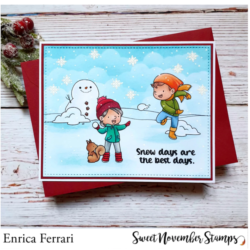 Sweet November Stamps Snow Days Clear Stamp Set sns-sd-wn-25 enrica