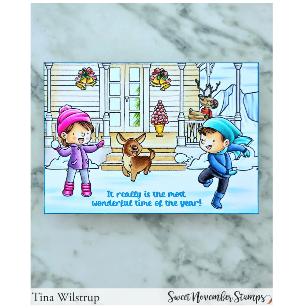 Sweet November Stamps Snow Days Clear Stamp Set sns-sd-wn-25 tina