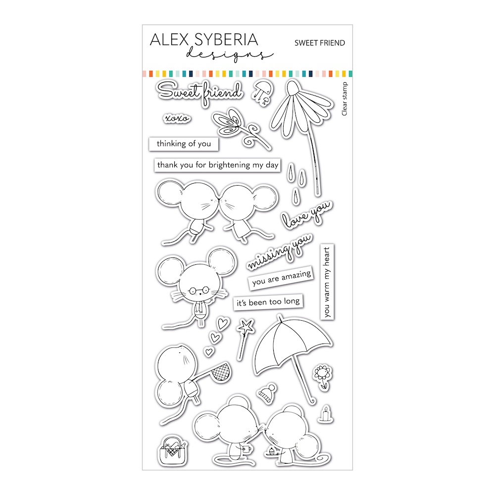 Alex Syberia Designs Sweet Friend Clear Stamp Set asd-sta-158